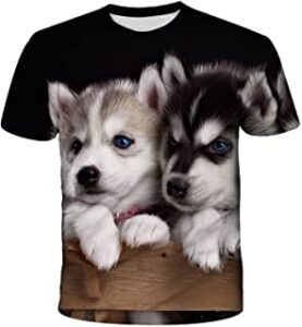 camiseta niño con perros