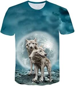 camiseta niño con lobos