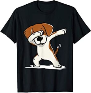 camiseta negra con perro dibujado
