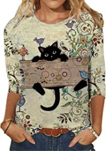camiseta mujer con gato