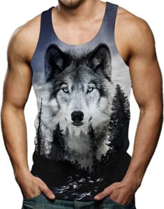 camiseta con lobo hombre