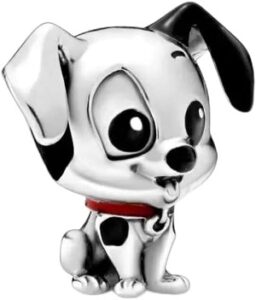 abalorio cachorro de perro en plata de ley