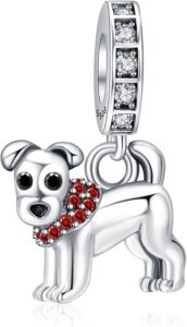 Charms de perro en plata de ley