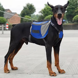 Mochila de senderismo [CYRANK] para perro, resistente con amplios bolsillos y correas reflectantes.