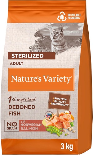 Pienso Nature's Variety Selected Sterilized con salmón para gatos esterilizados