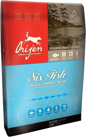Pienso Orijen Six Fish para perros con problemas de piel y pelo