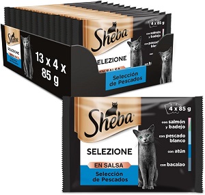 Sheba Selezione Comida Húmeda para Gatos Selección Pescados en Salsa