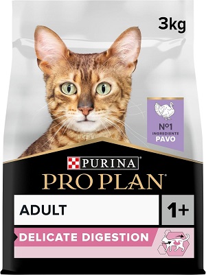 Pienso Purina Pro Plan Delicate Digestion con pavo para gatos con sensibilidad digestiva"