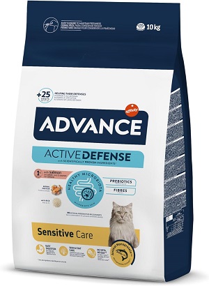 Saco de pienso Advance Adult Sensitive con salmón para gatos con piel o estómago sensible"