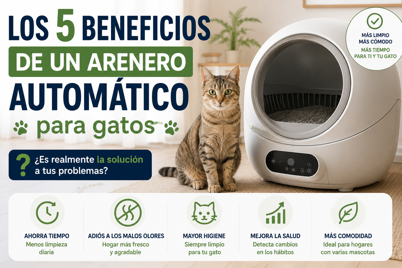 arenero automático para gatos