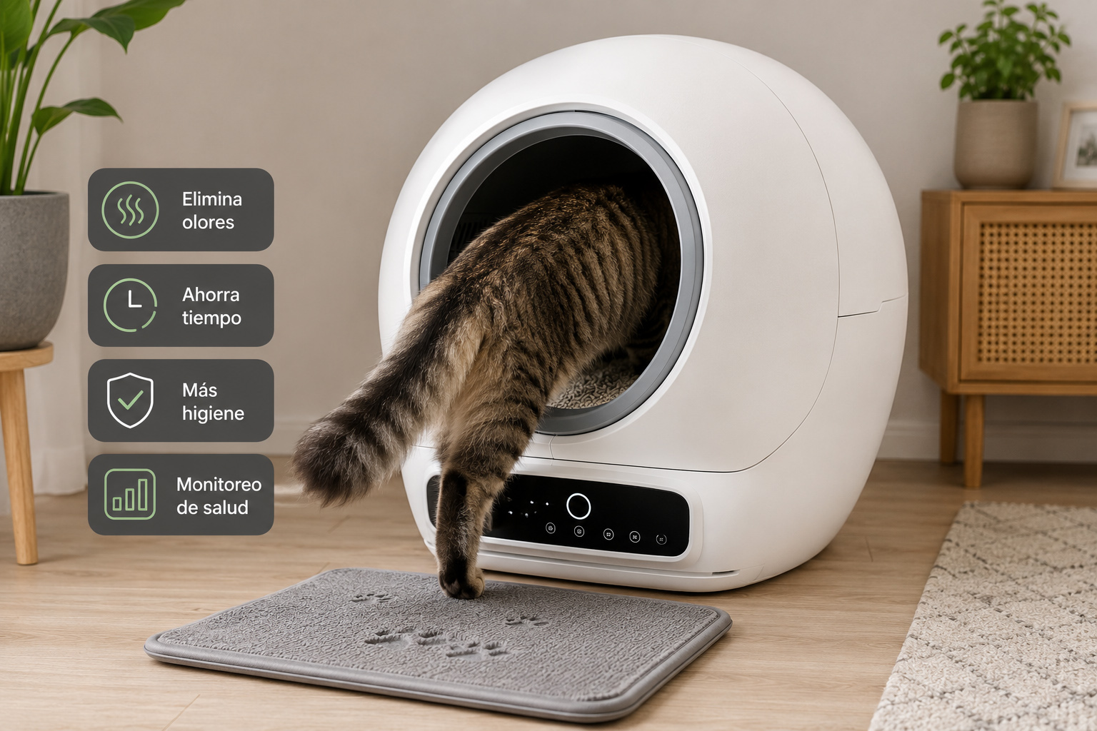 arenero automático para gatos