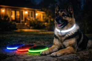 collar luminoso para perros con luz led recargable