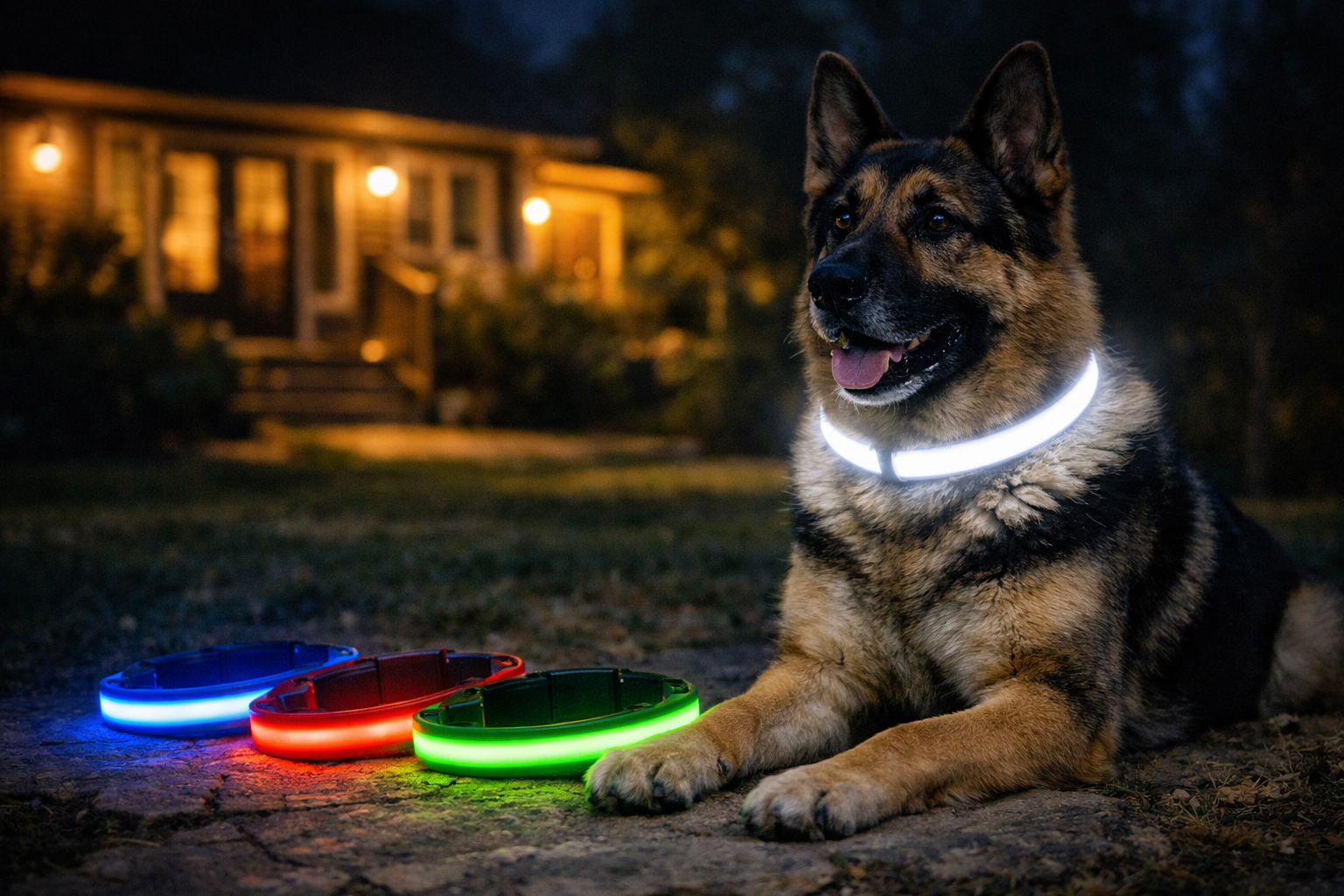 collar luminoso para perros con luz led recargable