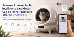 Arenero autolimpiable inteligente para gatos