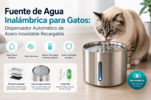 Fuente de agua inalámbrica para gatos