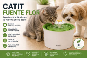 fuente flor para mascotas