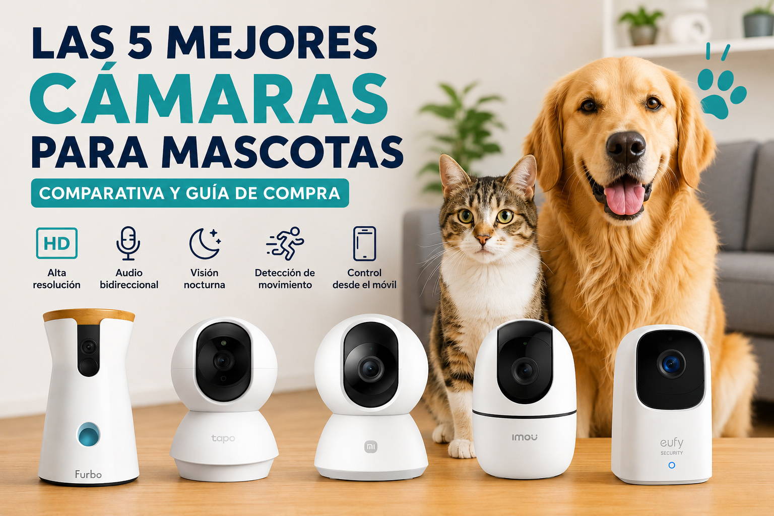 Las 5 mejores cámaras para mascotas