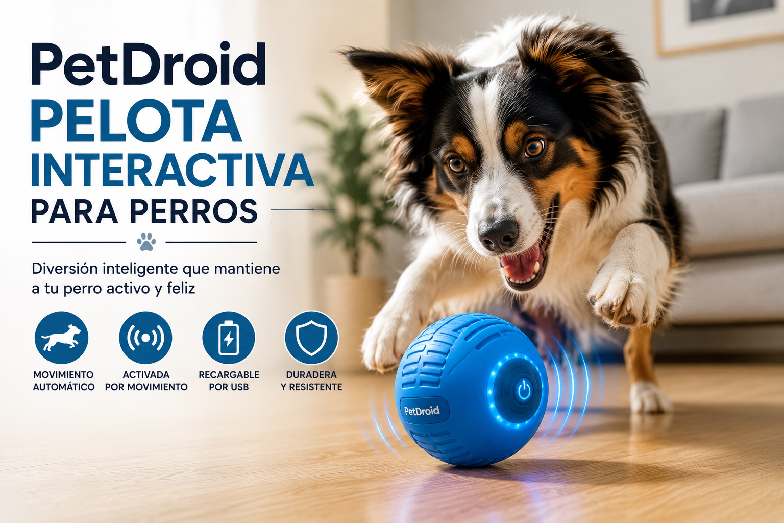 PetDroid Pelota Interactiva para Perros