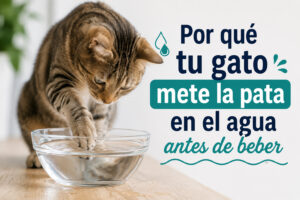 por que mi gato mete la pata en el agua antes de beber