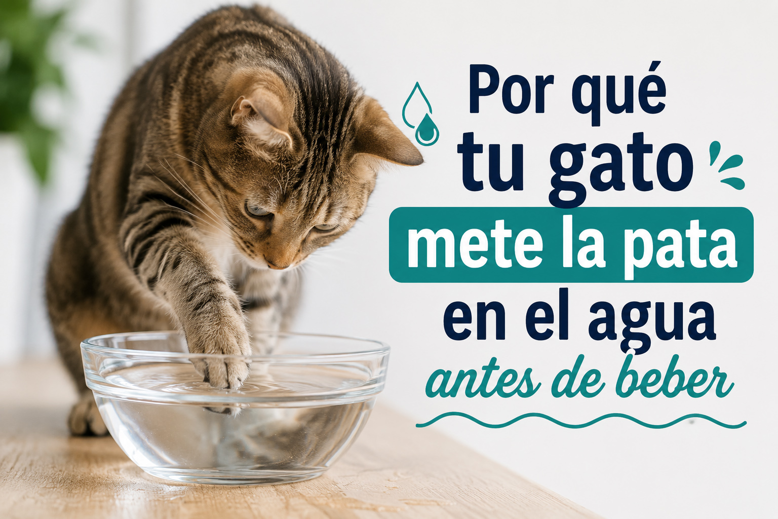 por que mi gato mete la pata en el agua antes de beber