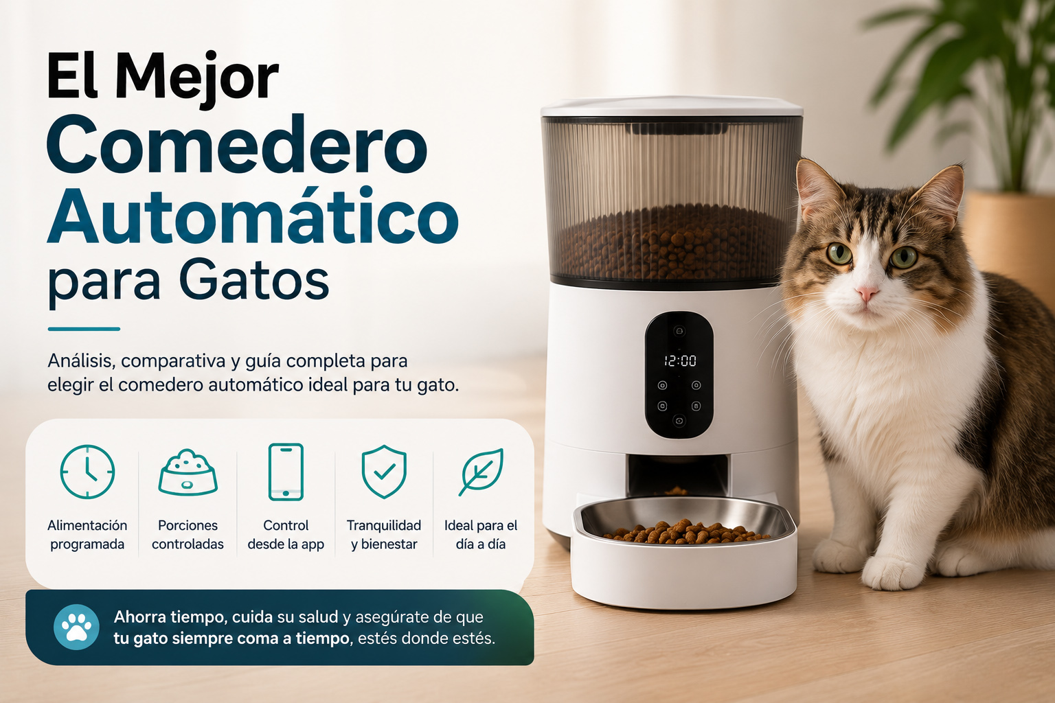 comedero automático para gatos