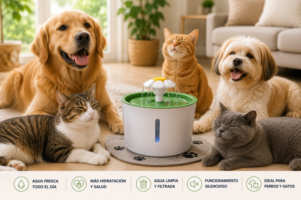 Las mejores fuentes de agua para perros y gatos