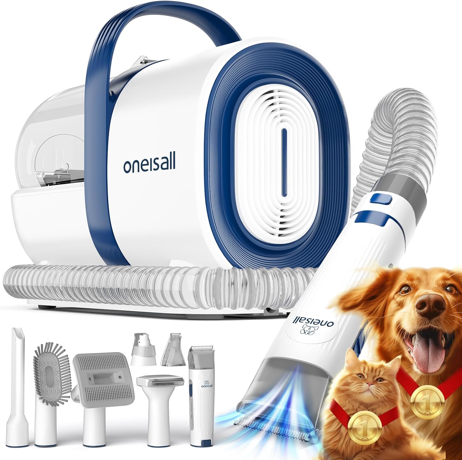 oneisall Cortapelos para Perros con Aspiradora